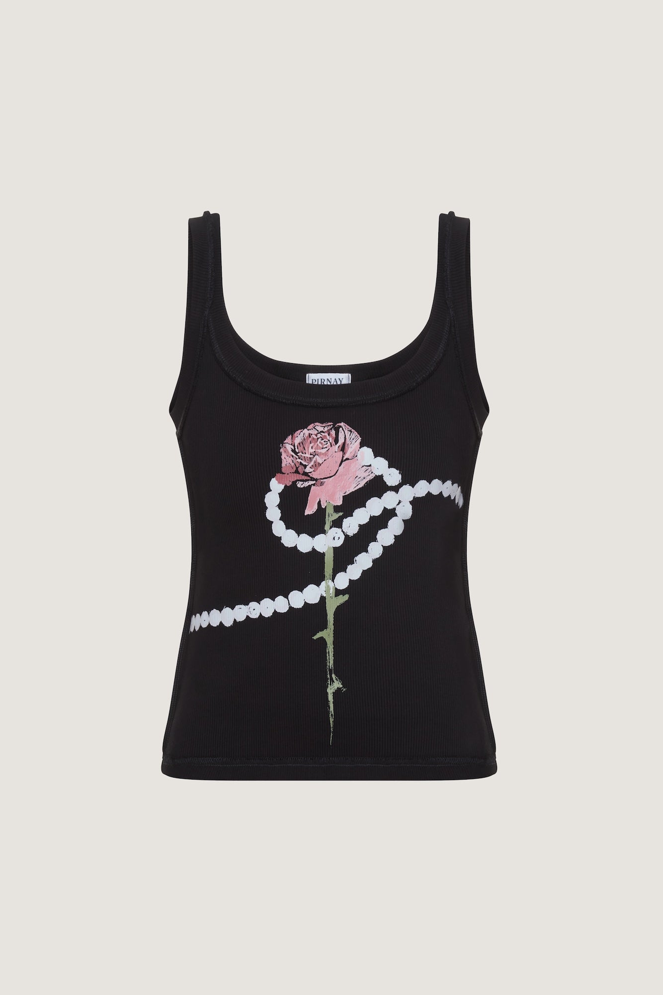 Top with rose in black