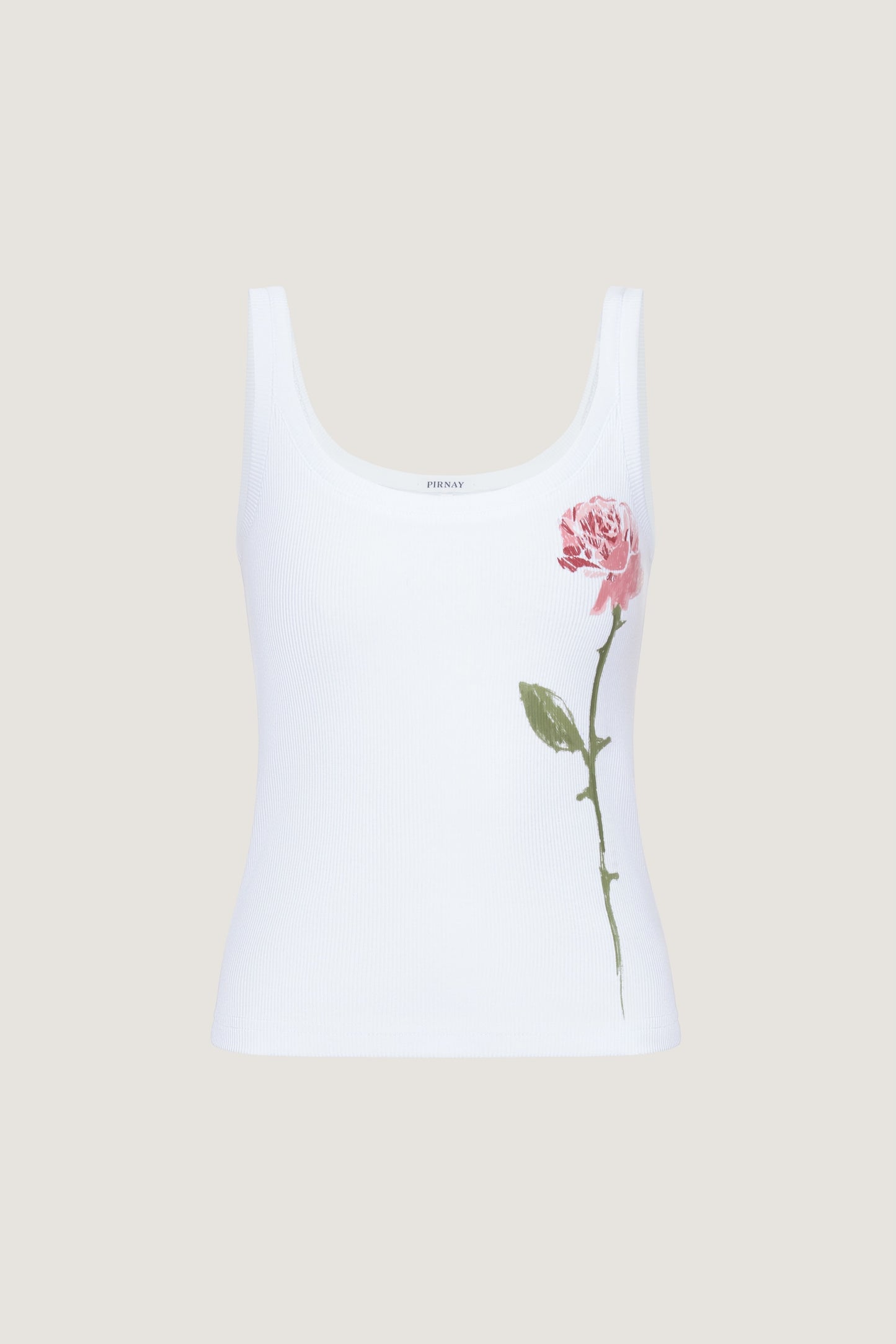Top with rose in white