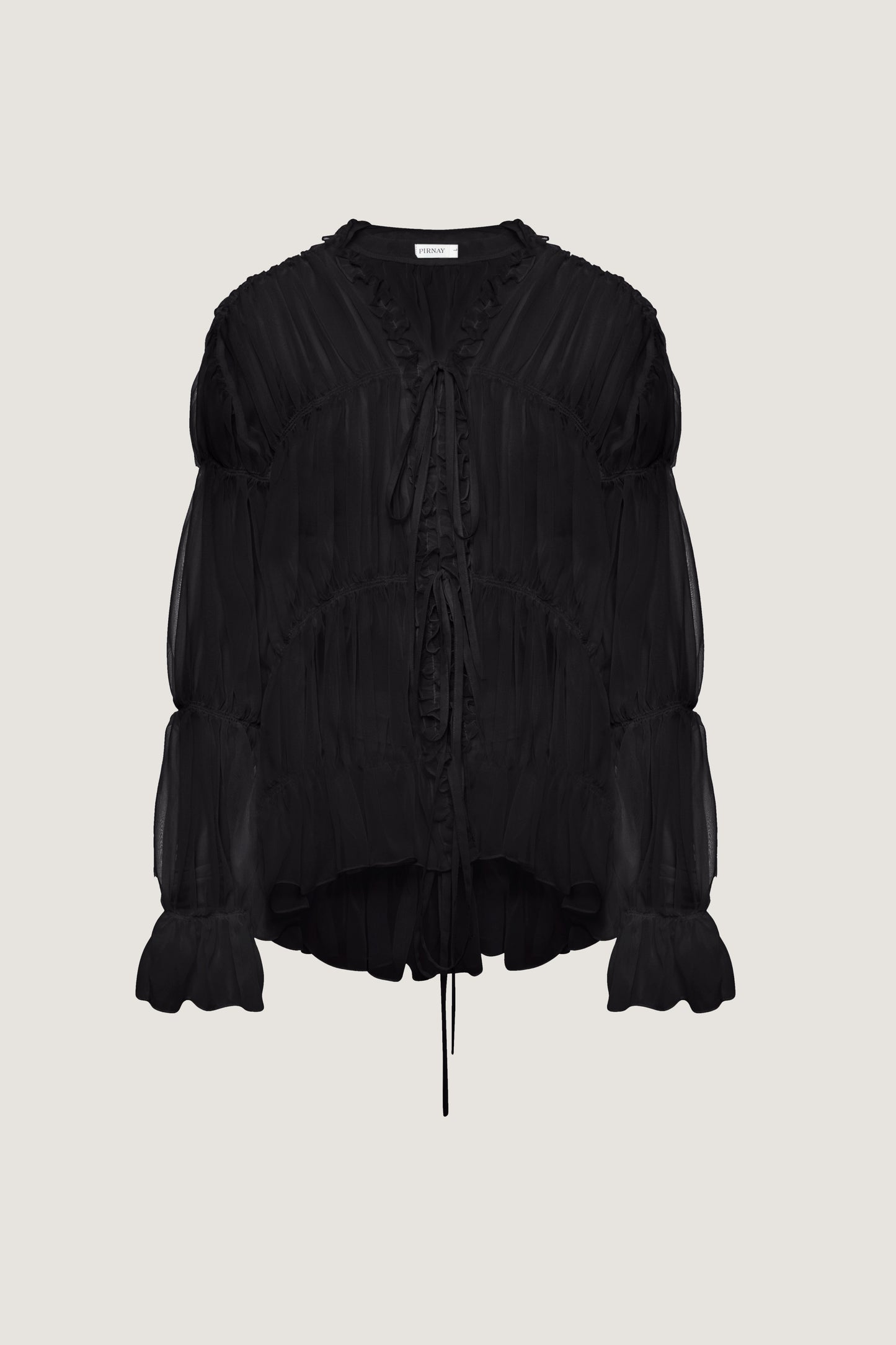 Drapped blouse in black