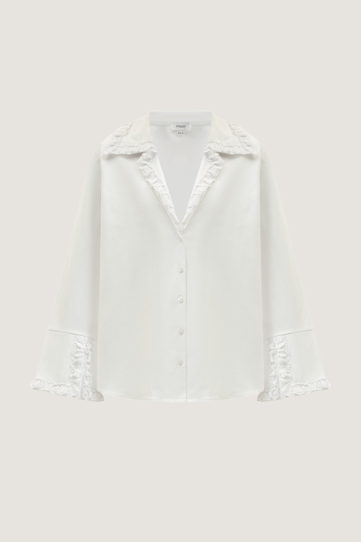 White shirt with lace