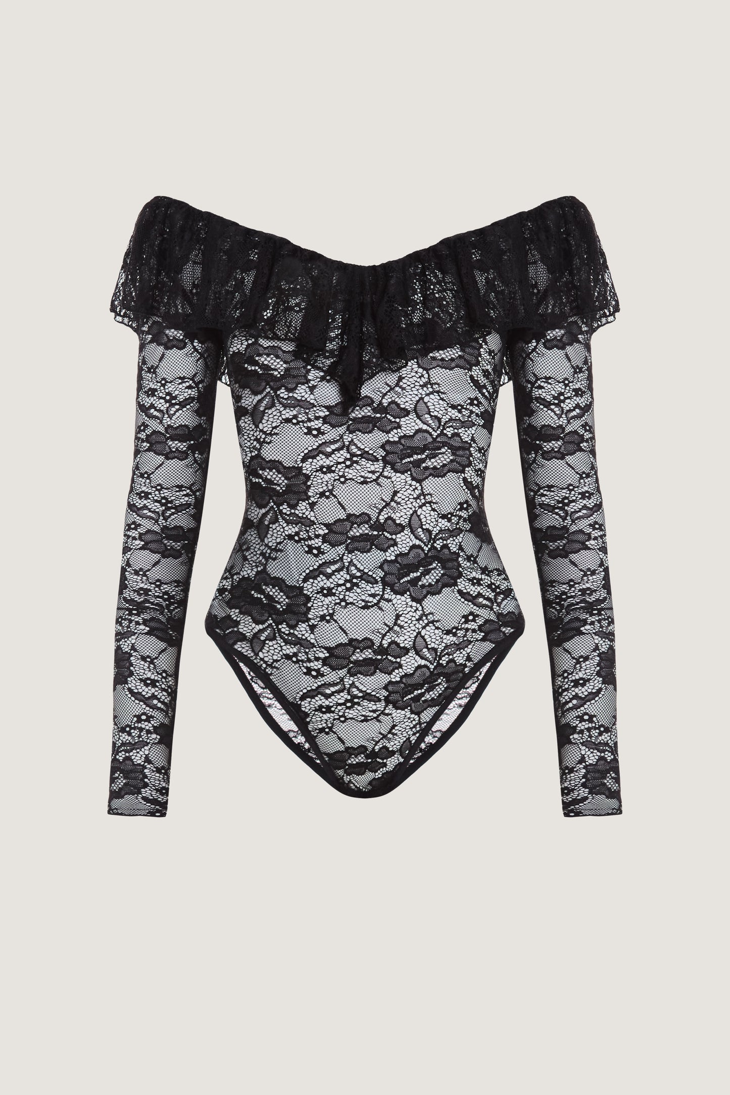 Lace body in black