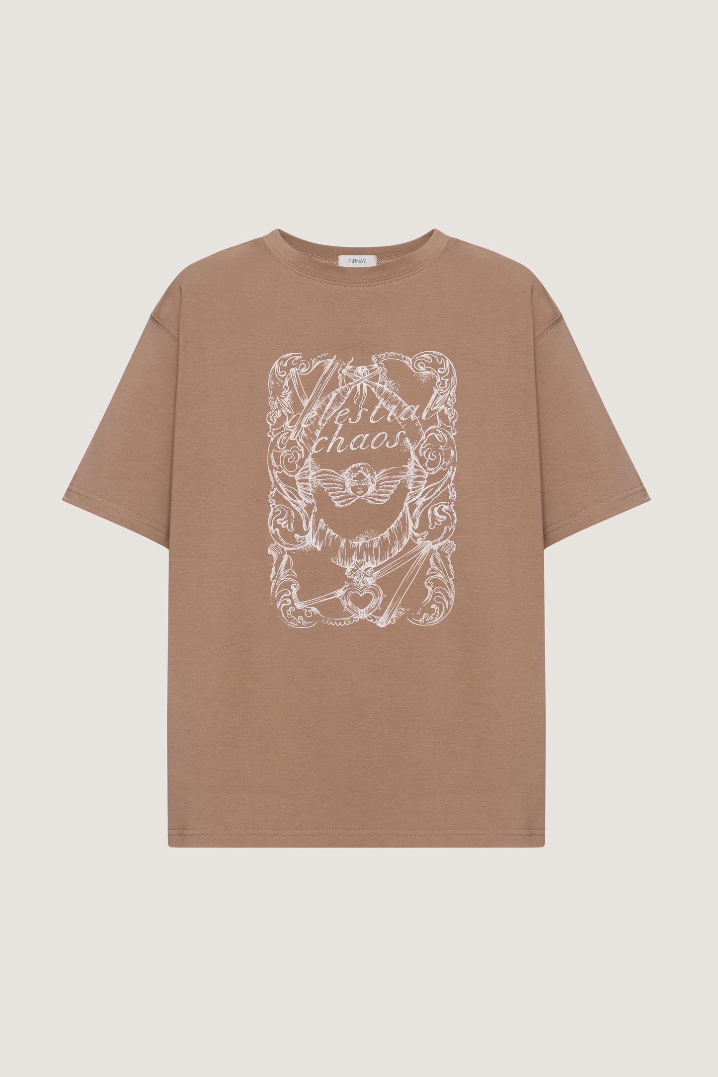T-shirt celestial chaos in beige