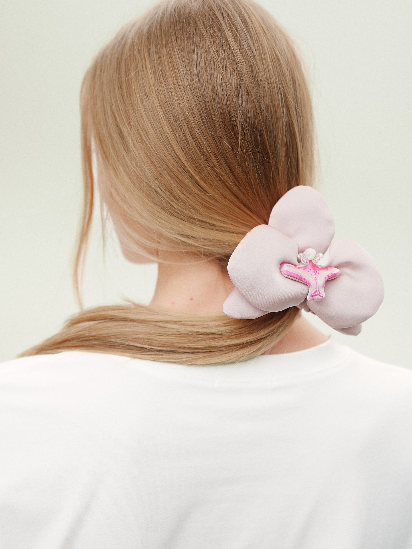 Hair elastic powder orchid