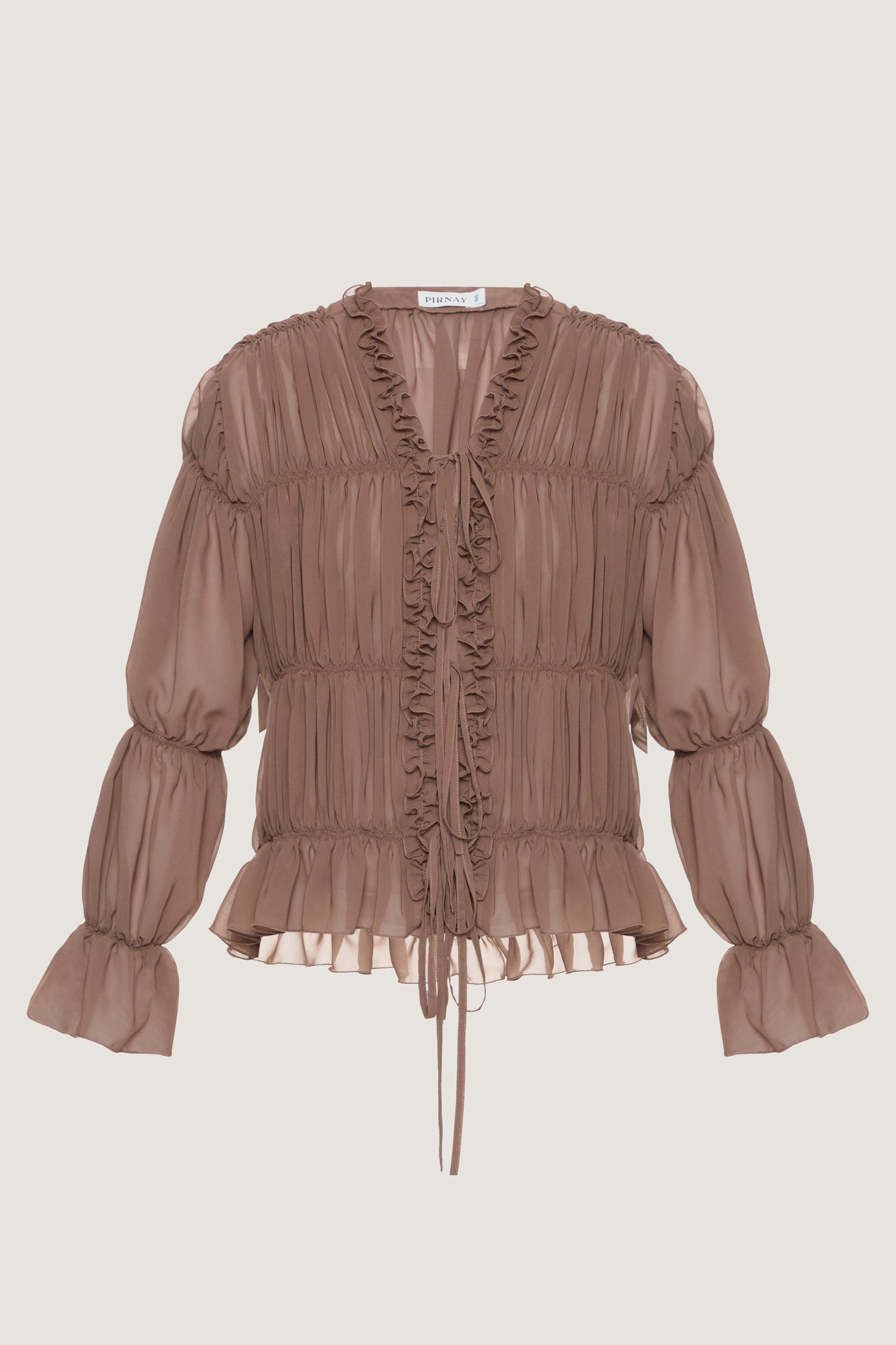 Chocolate draped blouse