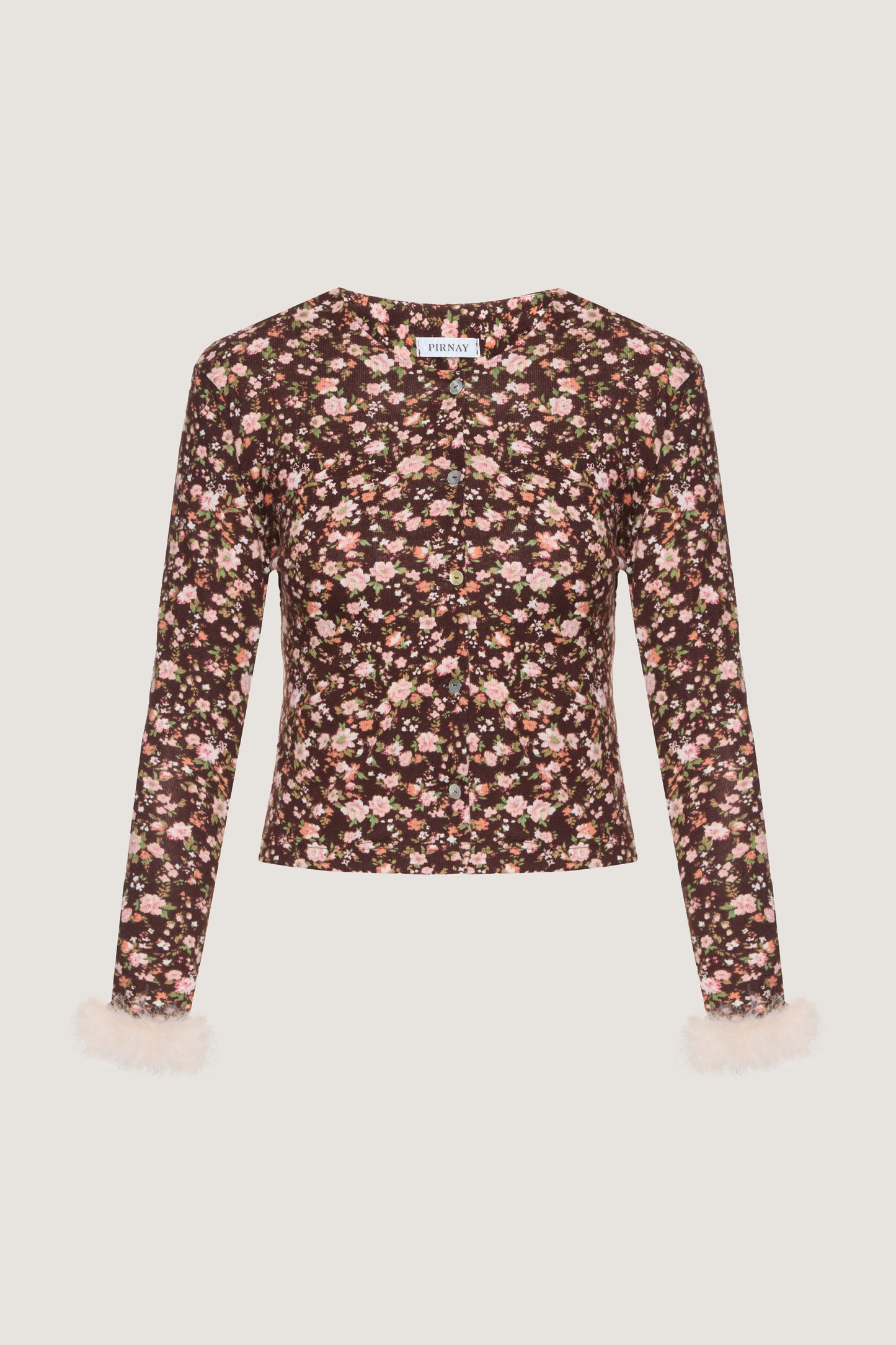 Floral cardigan with puff