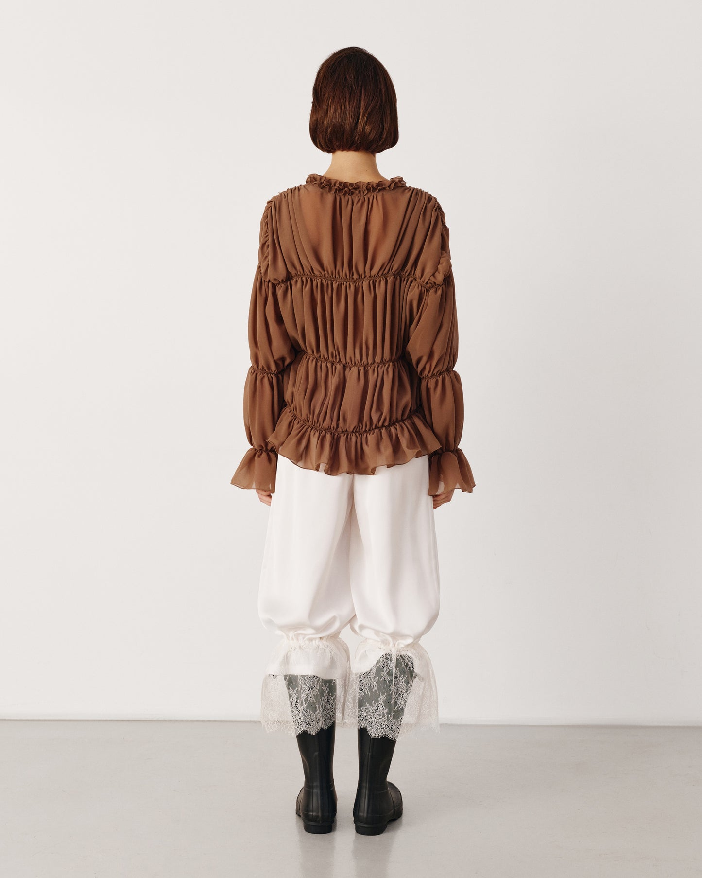 Chocolate draped blouse