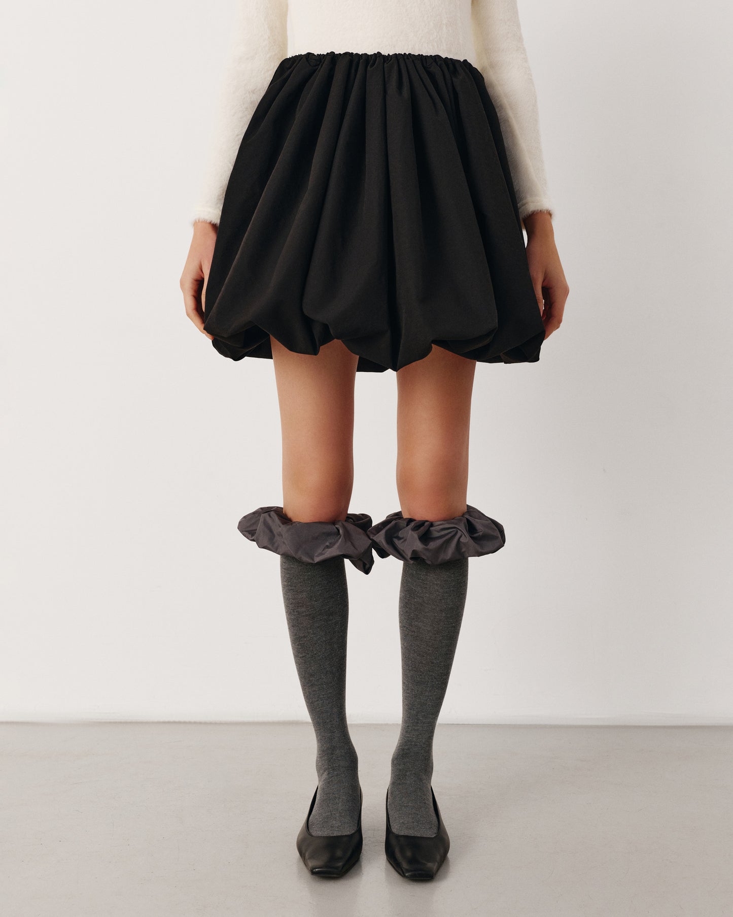 Gray cashmere stockings