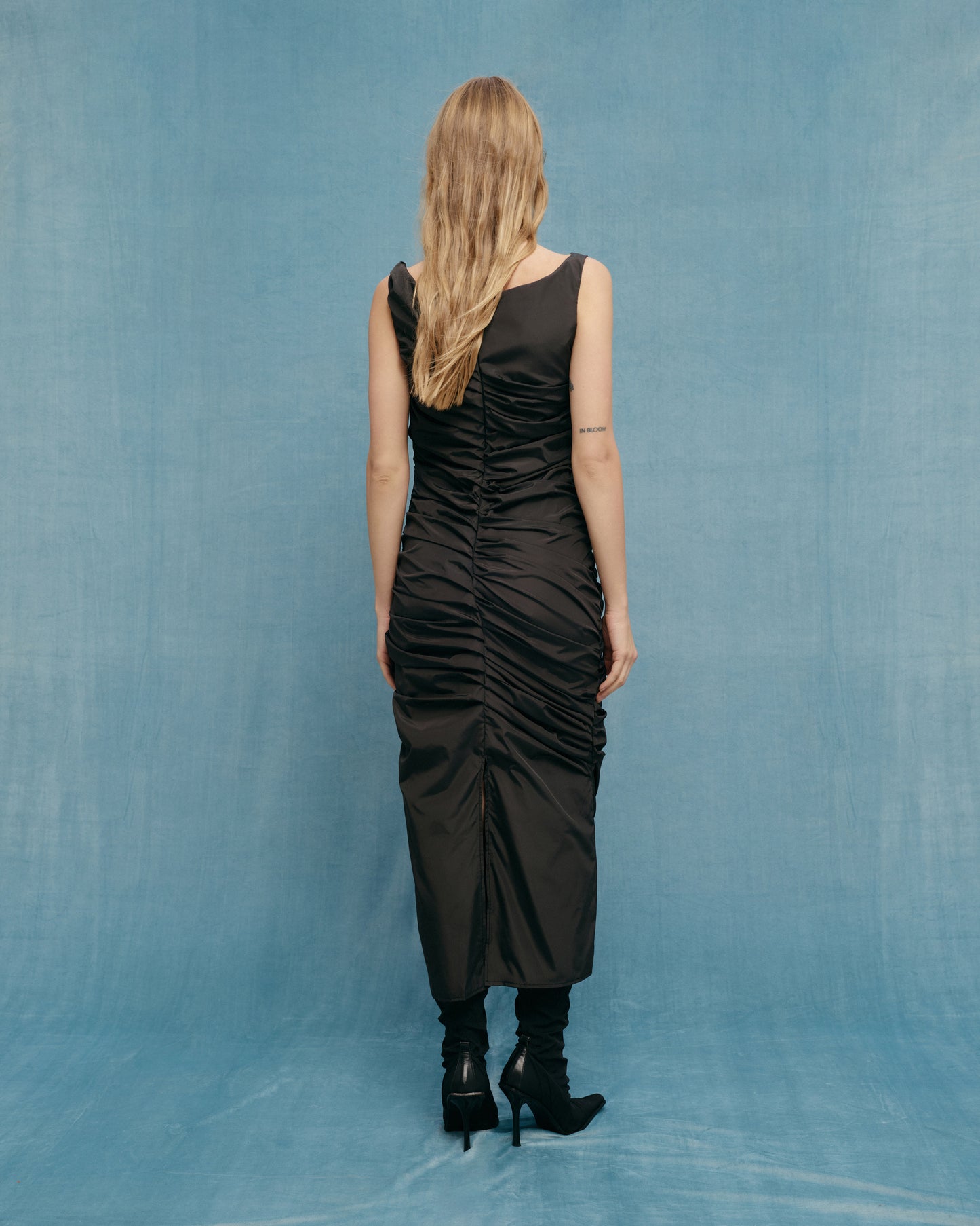 Draped Evening Maxi Dress