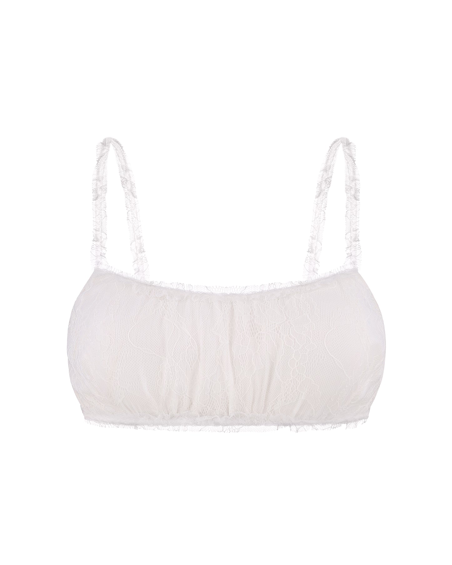 Lace top in milk