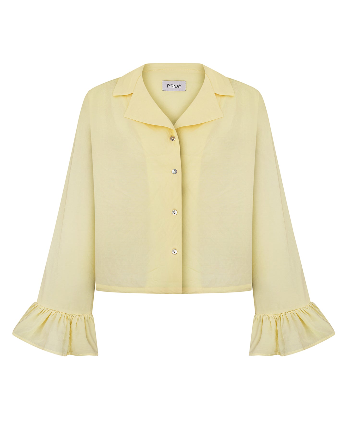 Lemony blouse with ruffles