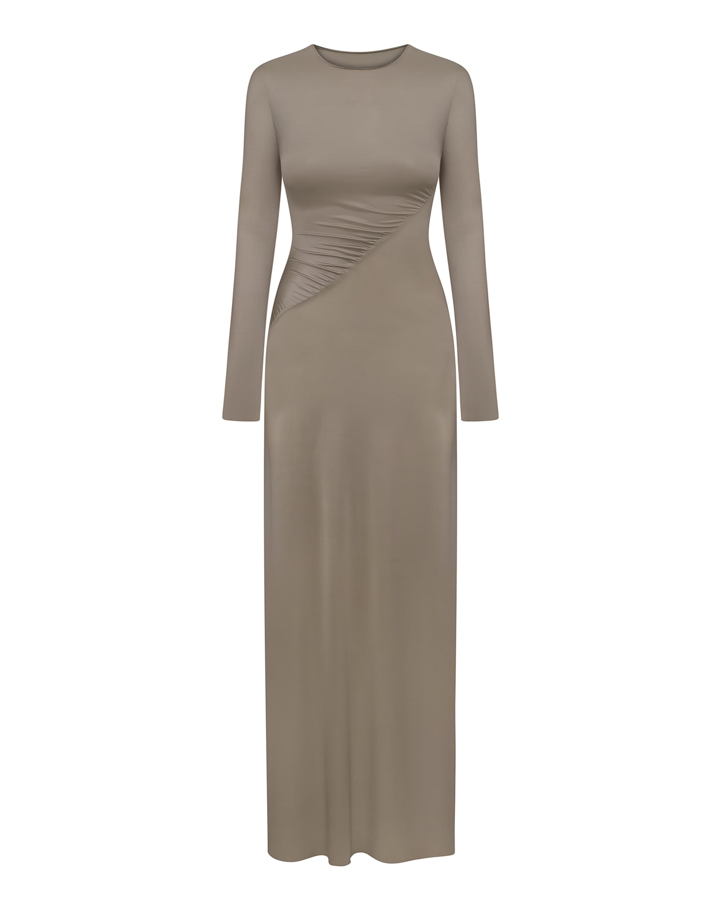 Biflex maxi dress in olive