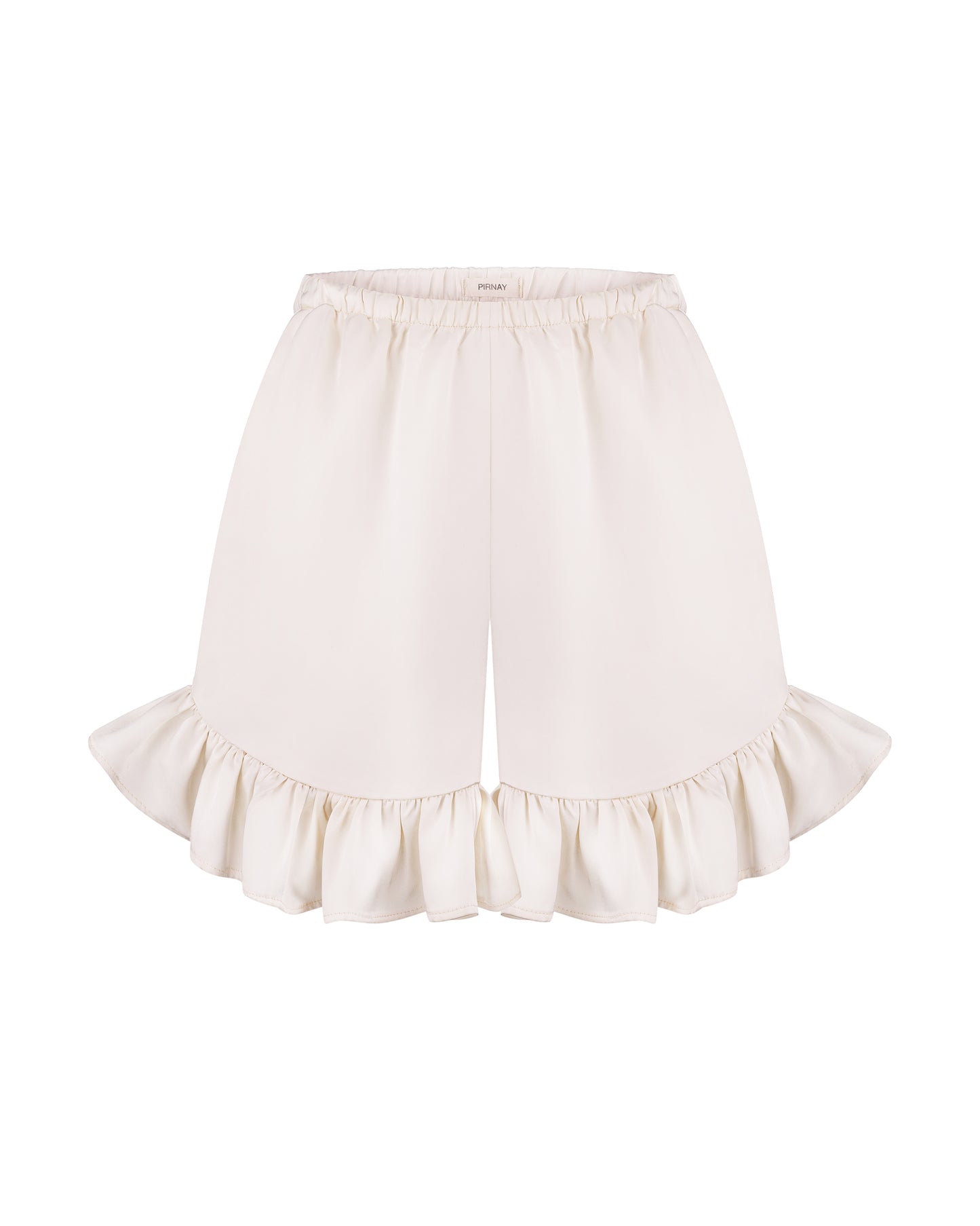 Milky shorts with ruffles