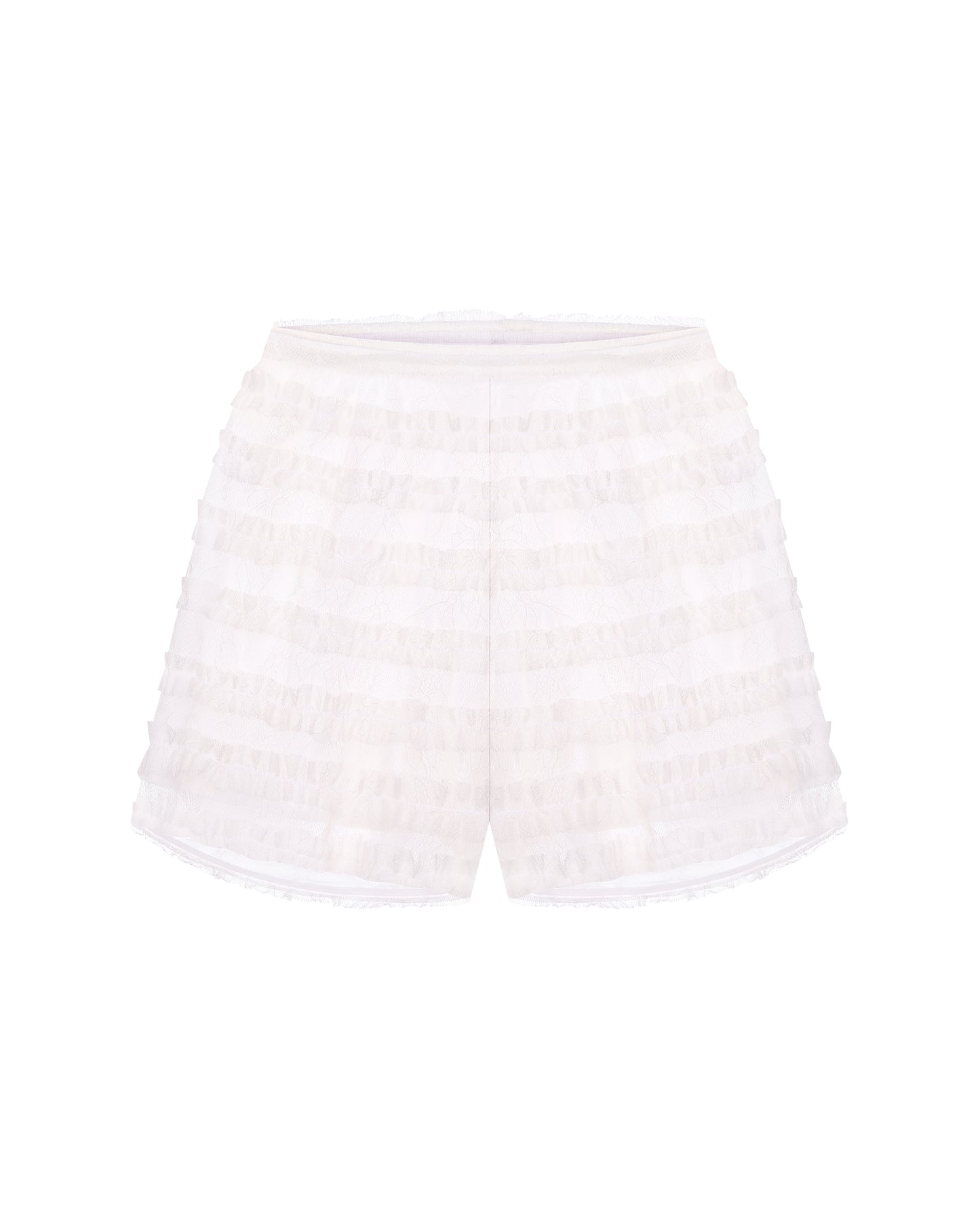 Lace shorts in milk