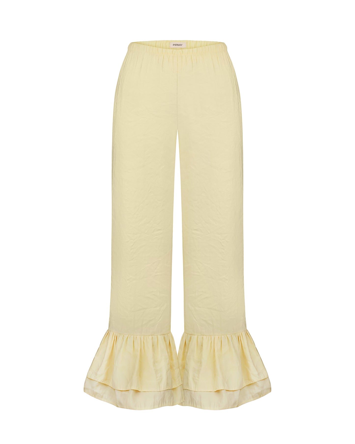 Lemony pants with ruffles