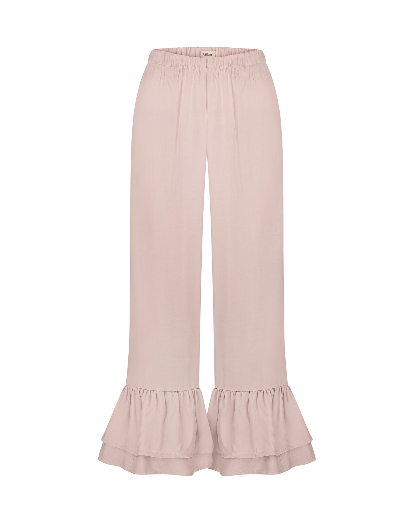 Beige pants with ruffles