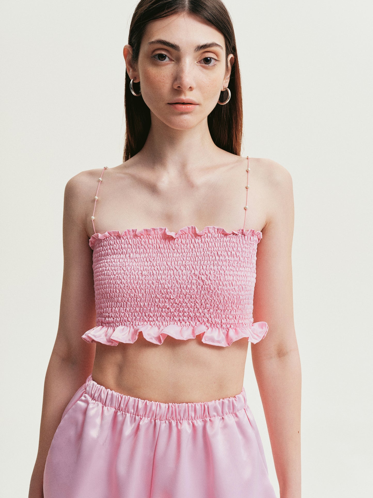 Pink top with pearls