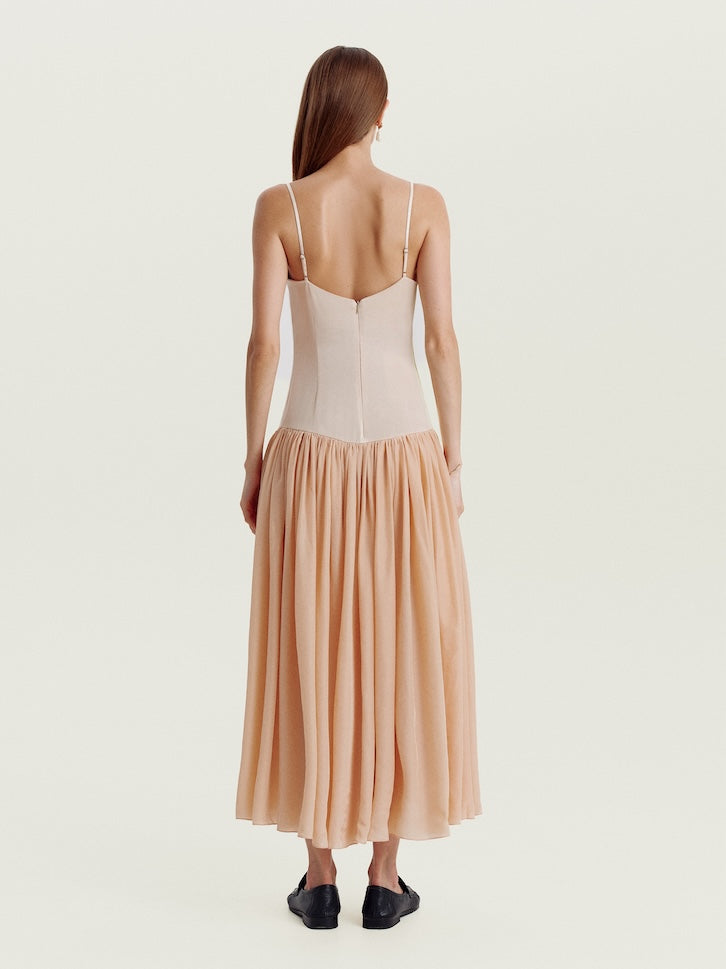 Peach maxi dress