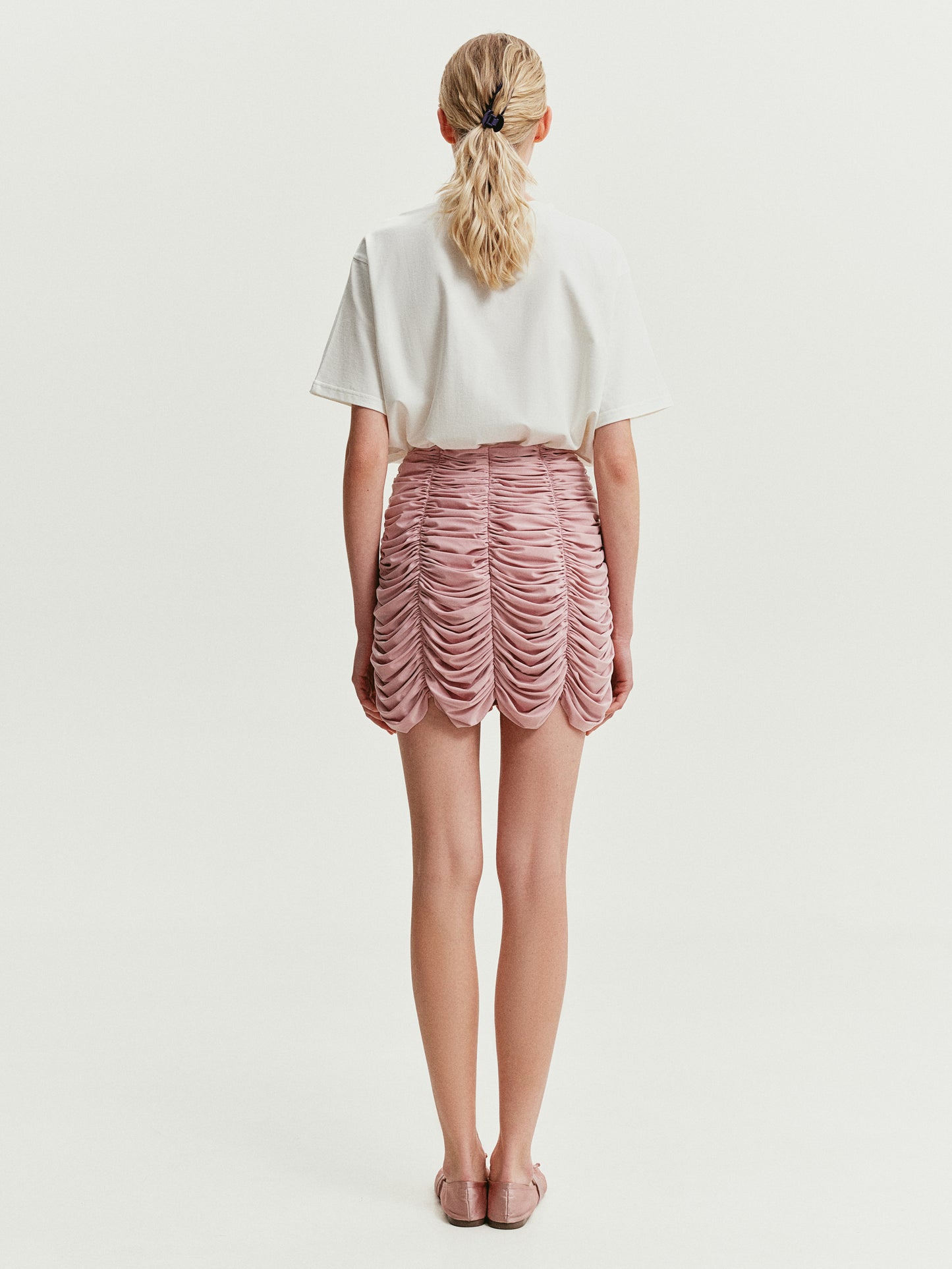 Draped skirt in pink