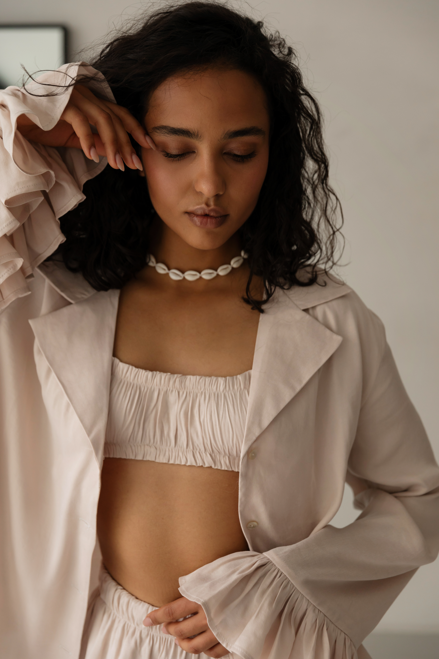 Beige top cupro