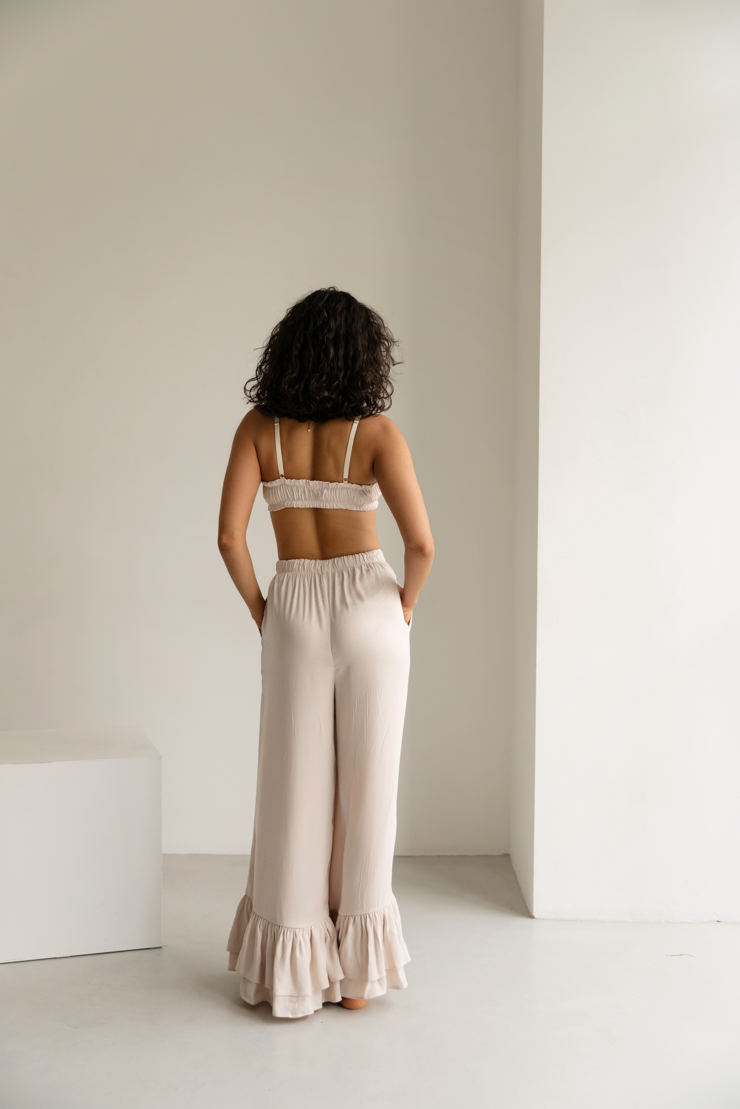 Beige top cupro
