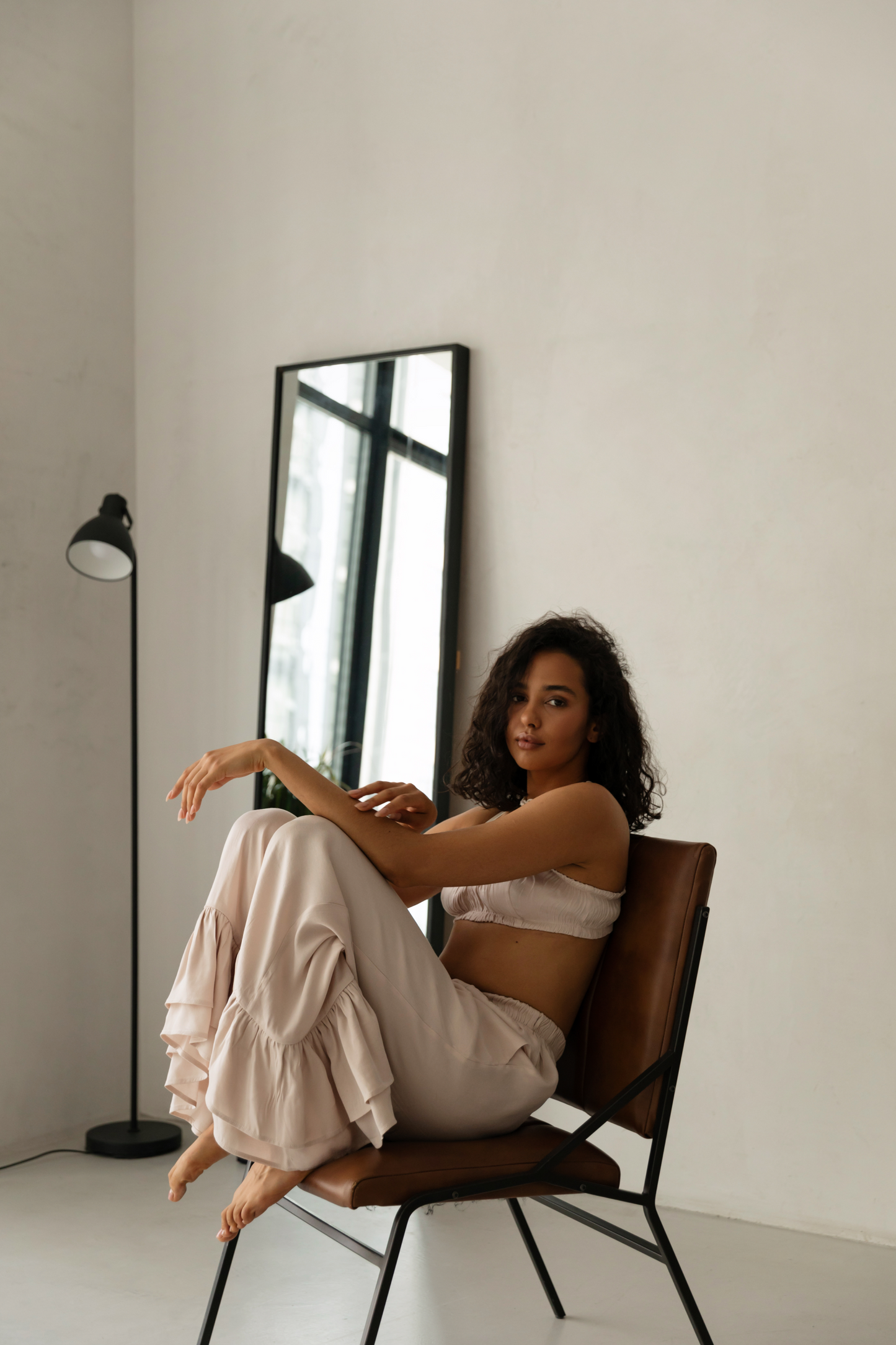 Beige top cupro