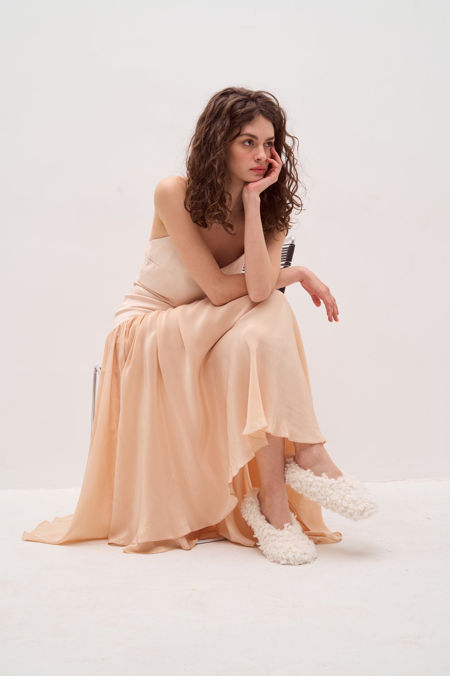 Peach maxi dress