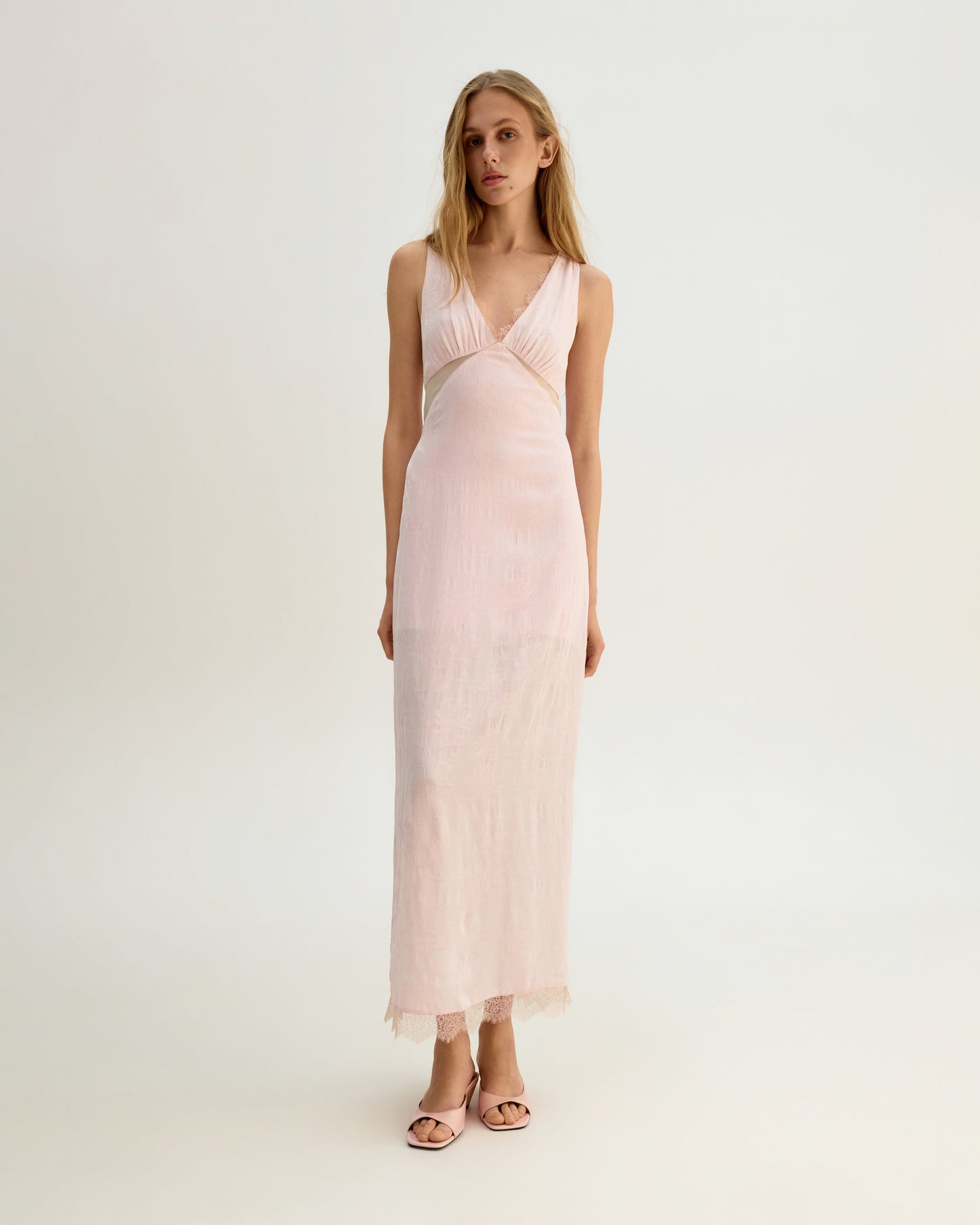 Blush Lace Slip Dress