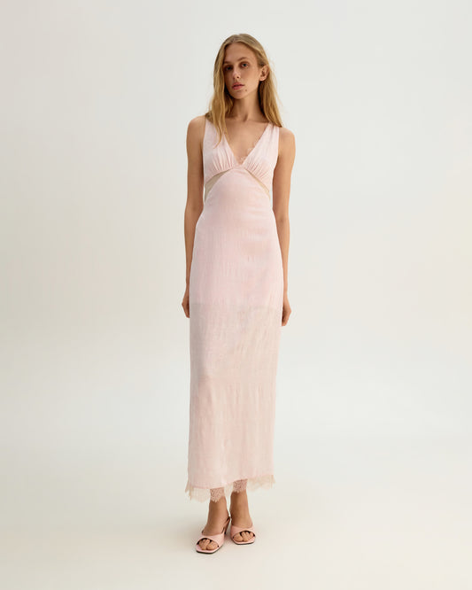 Blush Lace Slip Dress