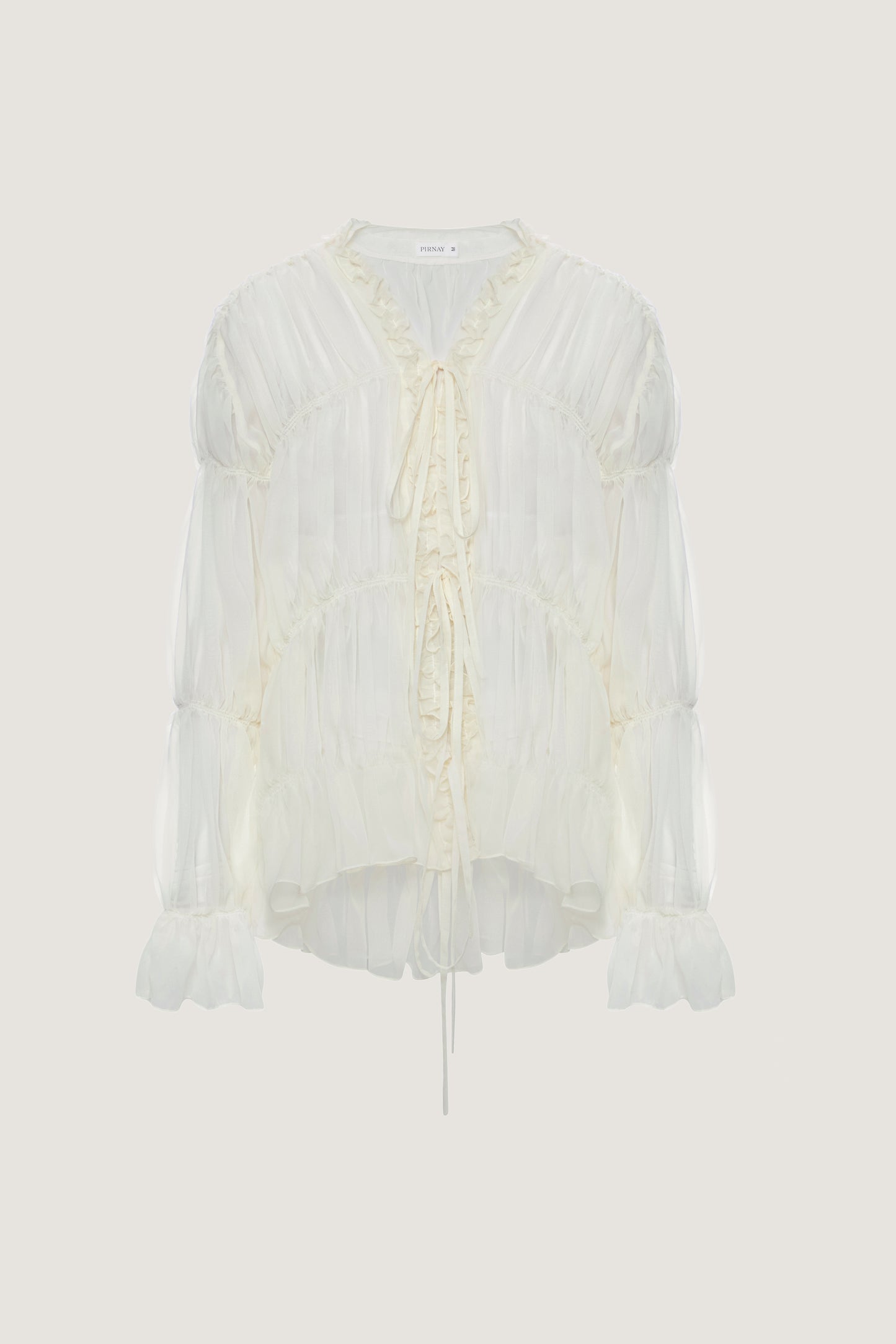 Drapped blouse in milk