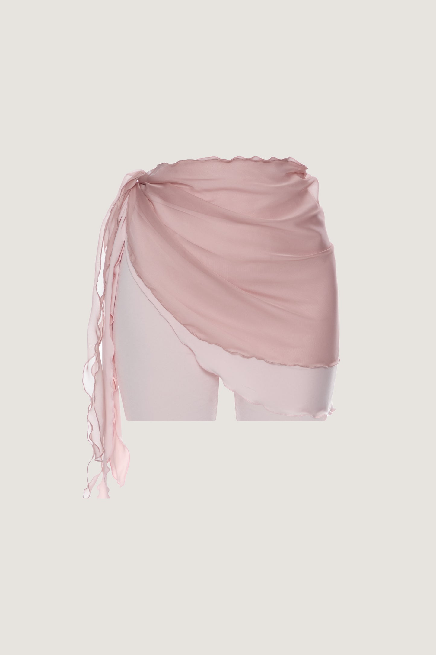 Layered bike shorts in pink