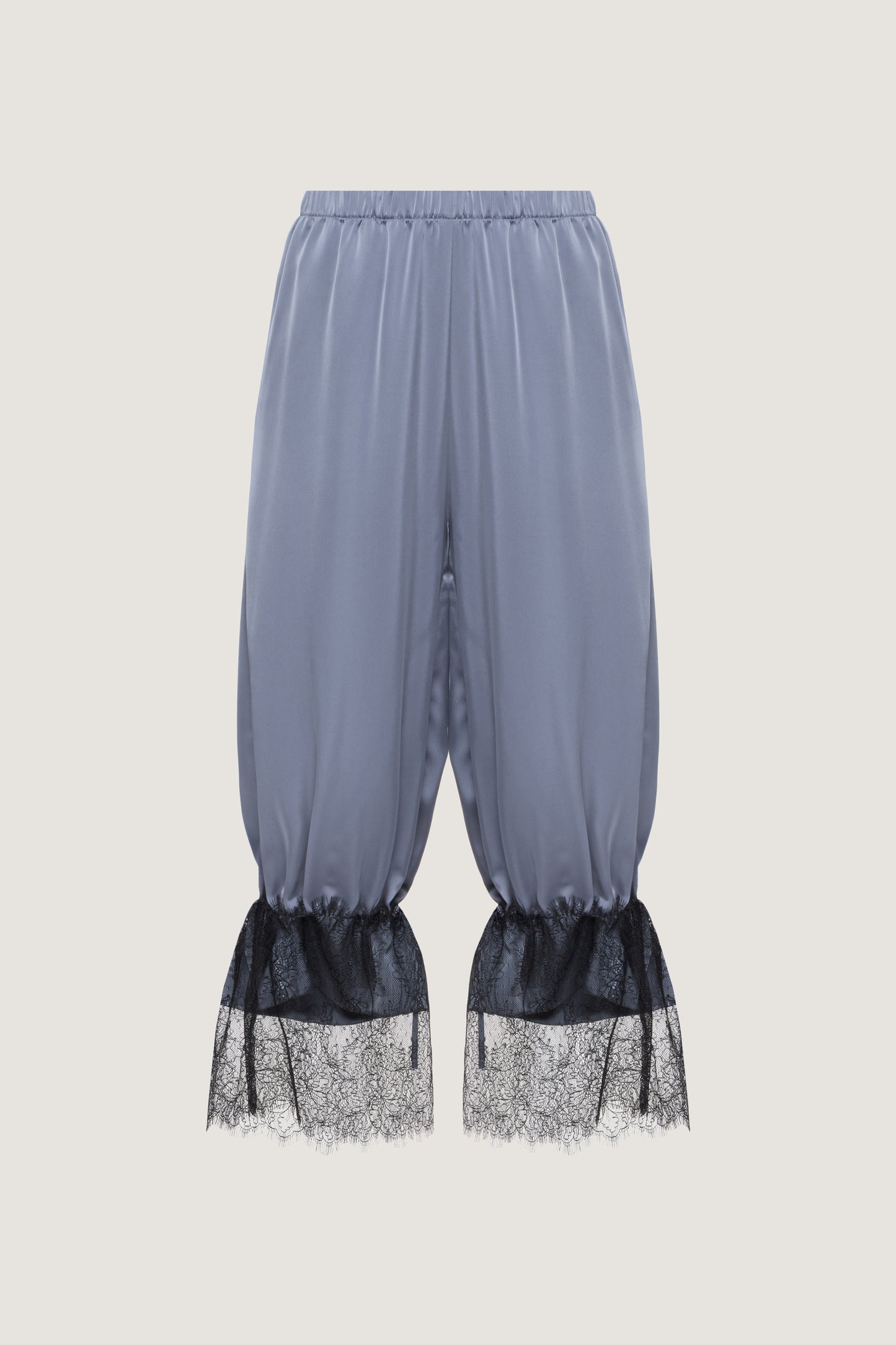 Pants with lace gray