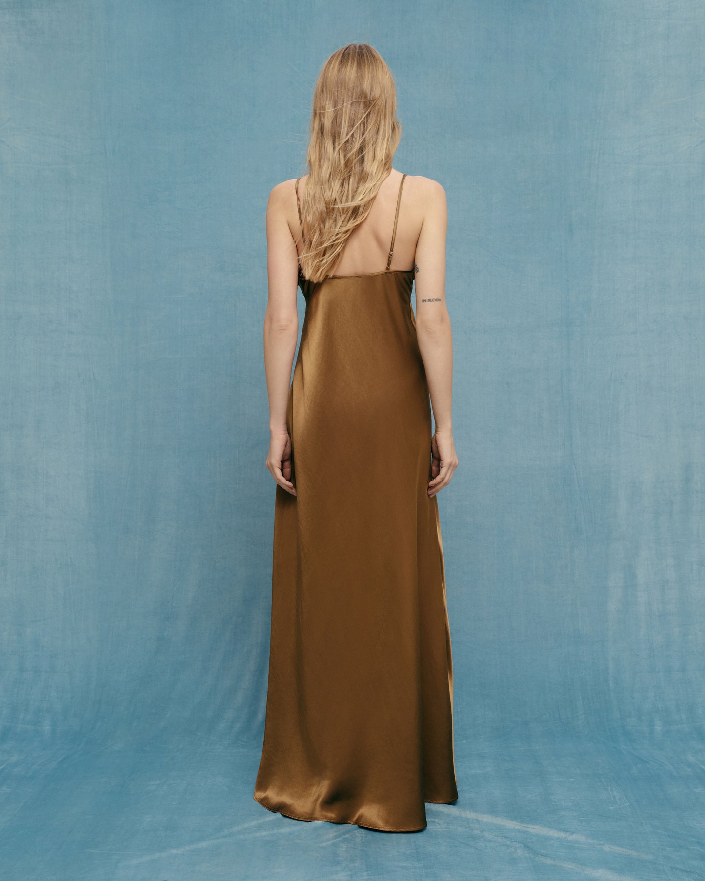 Satin Lace Slip Maxi Dress