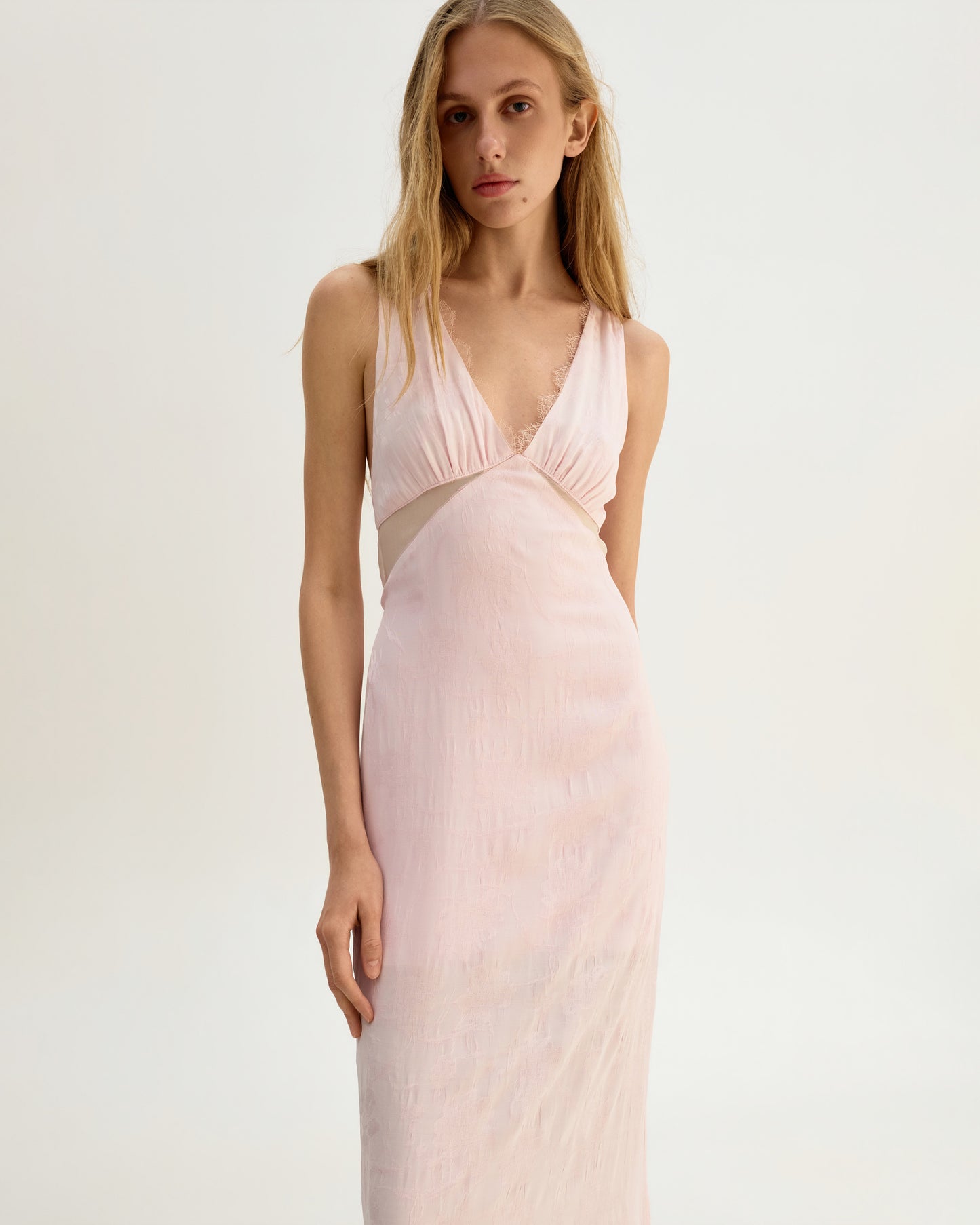 Blush Lace Slip Dress