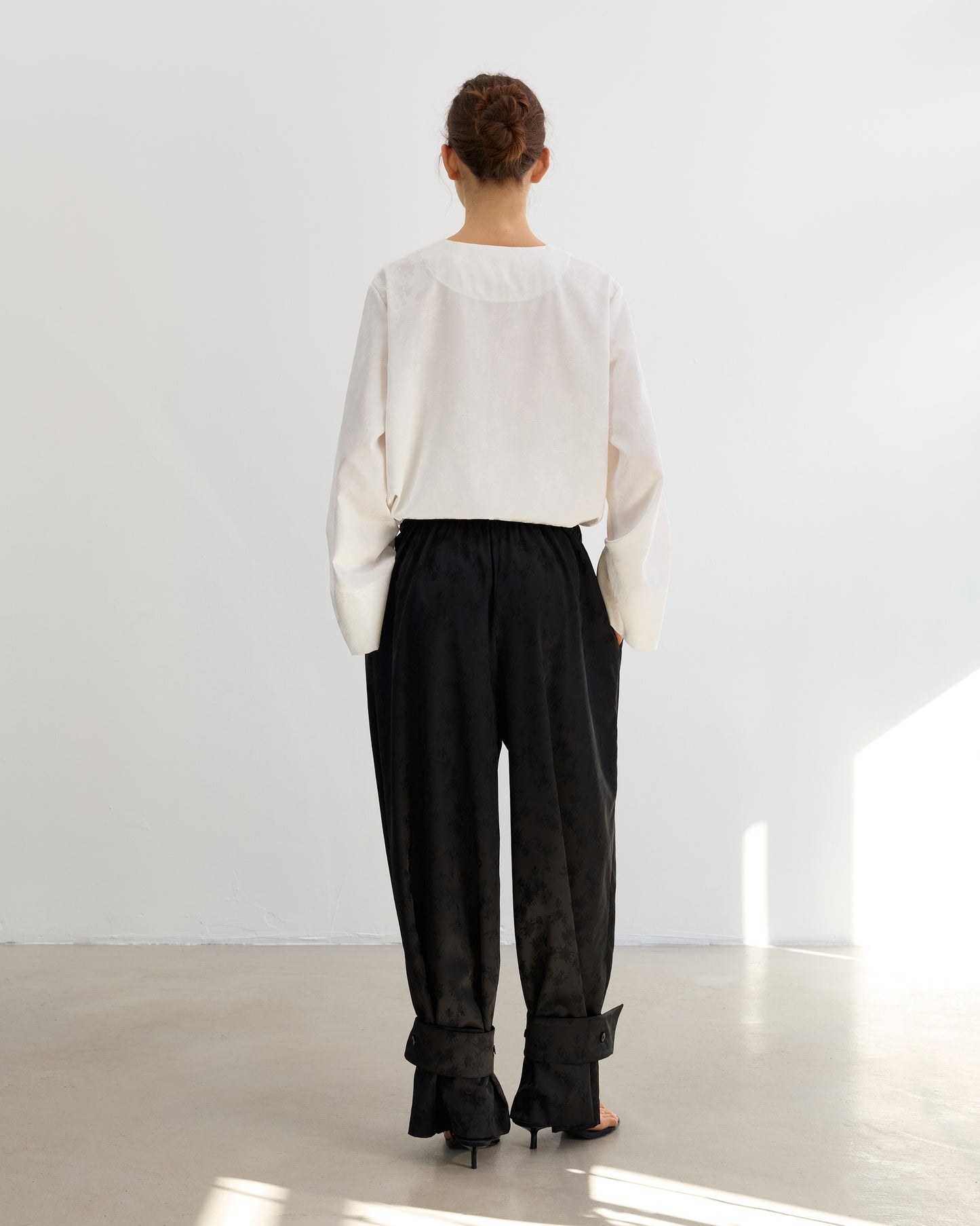 Satin Jacquard Blouse