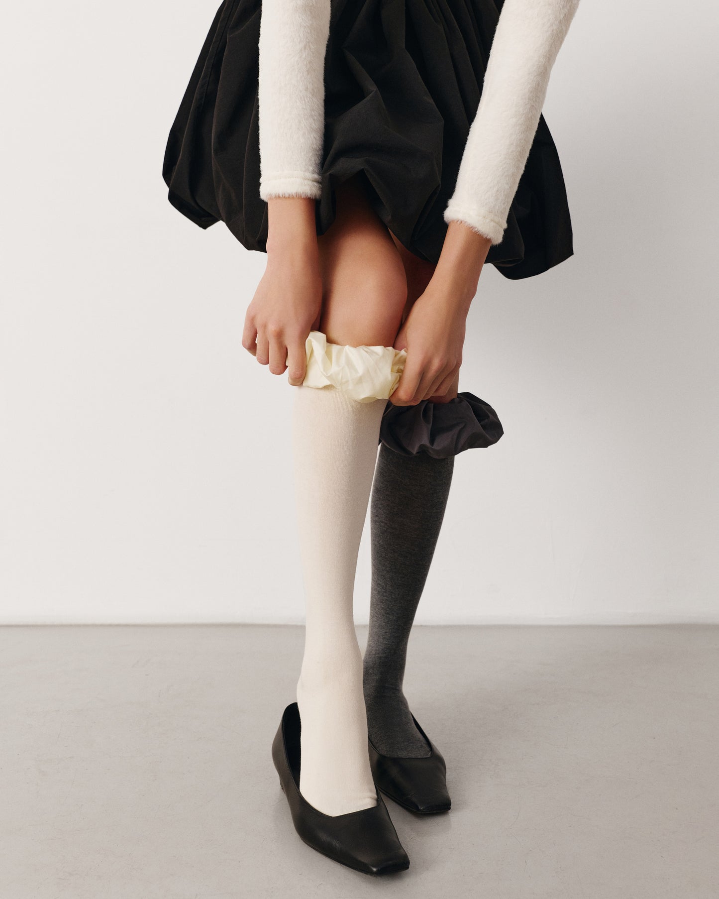 Black cashmere stockings