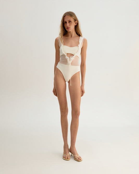 Ivory Mesh Bodysuit