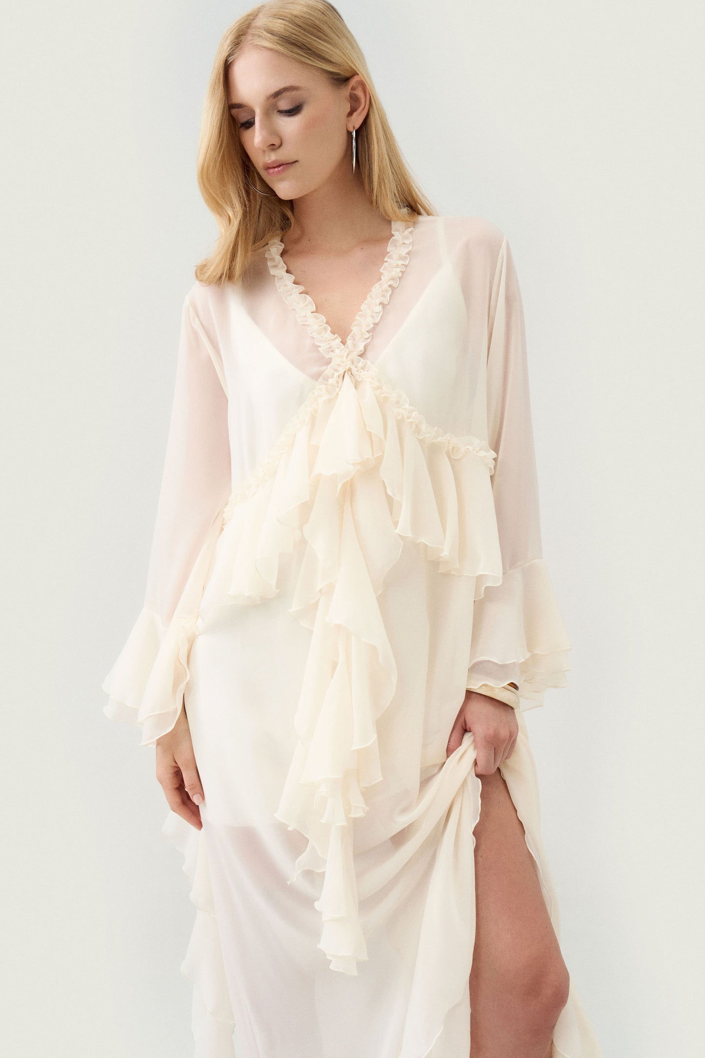 Boho dress in milk