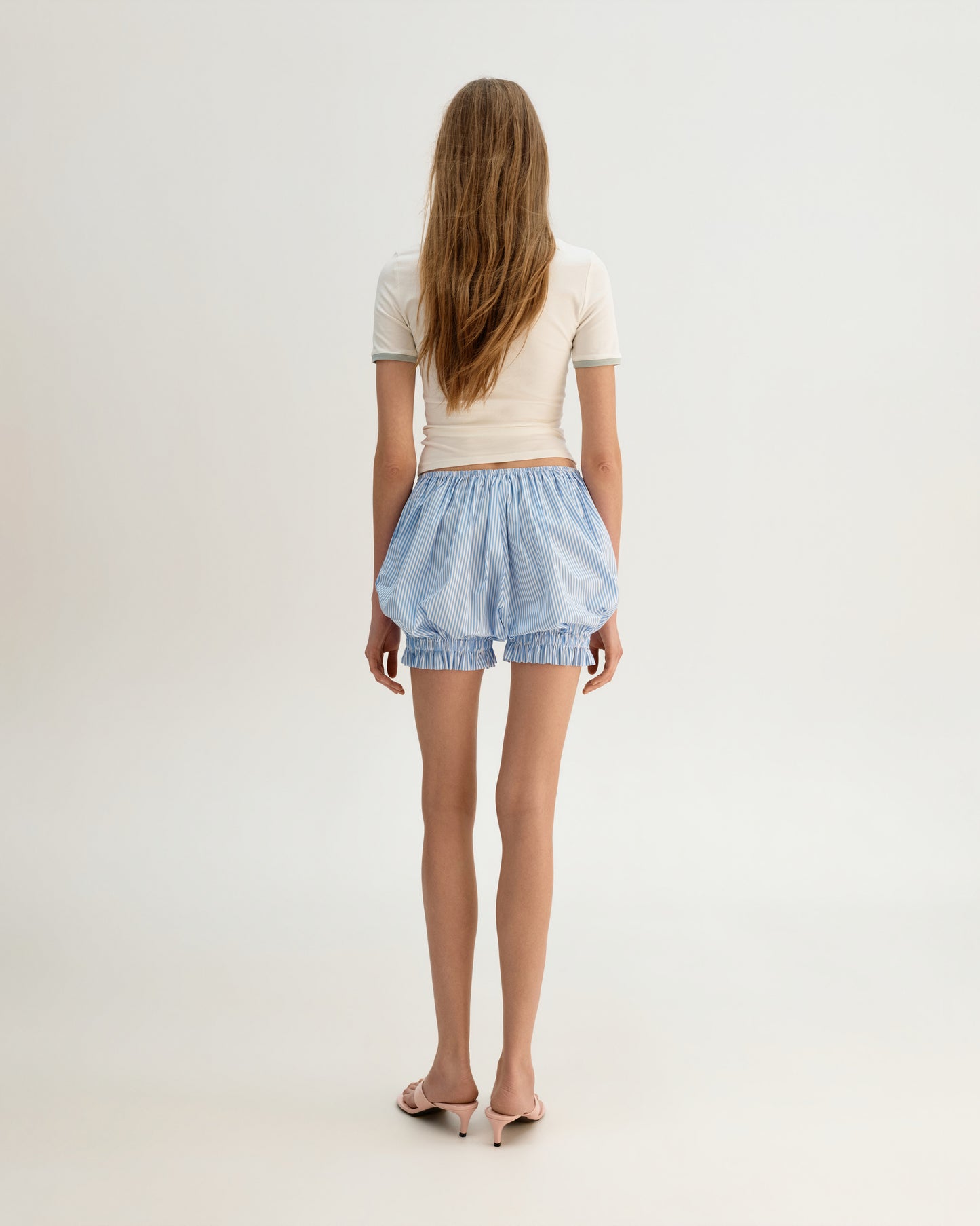 Blue Stripe Bubble Shorts