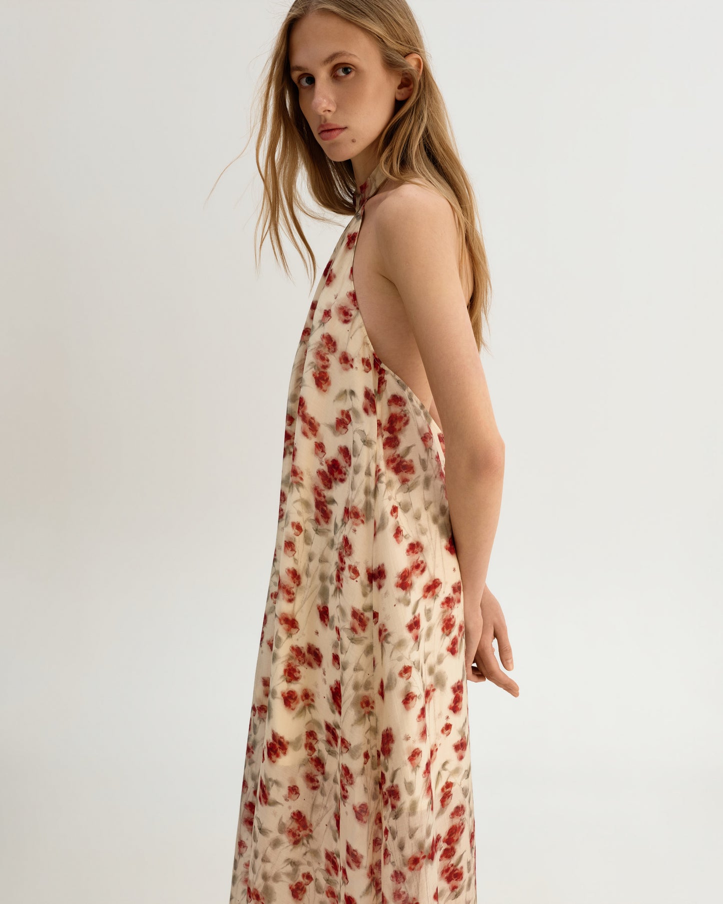 Rose Garden Halter Dress