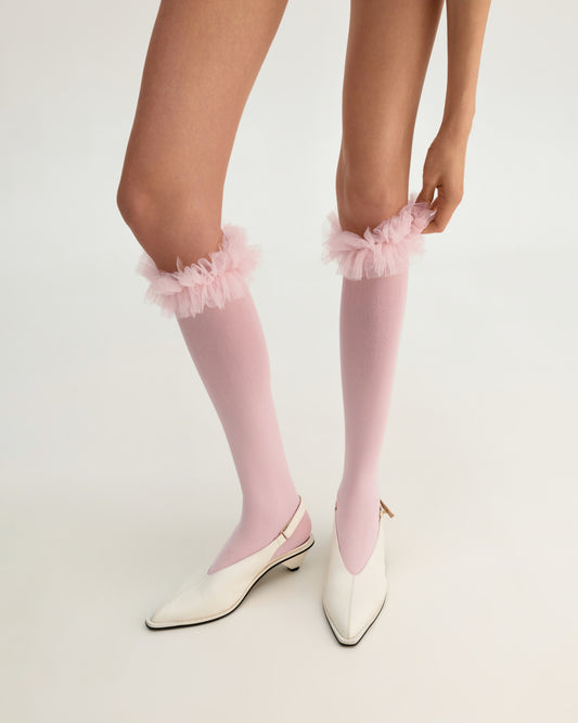 Blush Tulle Socks