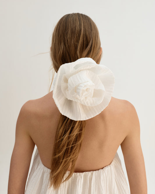 Ivory Bloom Scrunchie