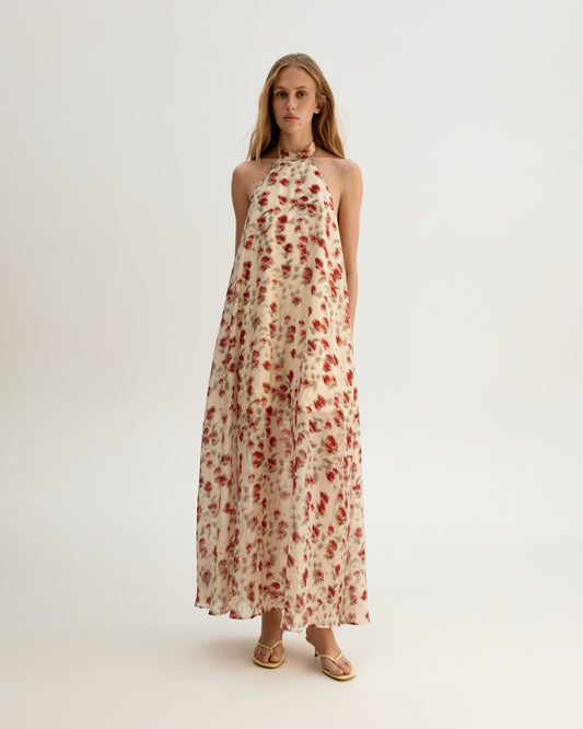 Rose Garden Halter Dress