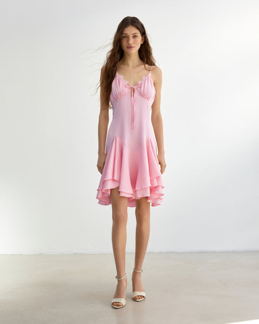 Soft Pink Flowy Dress