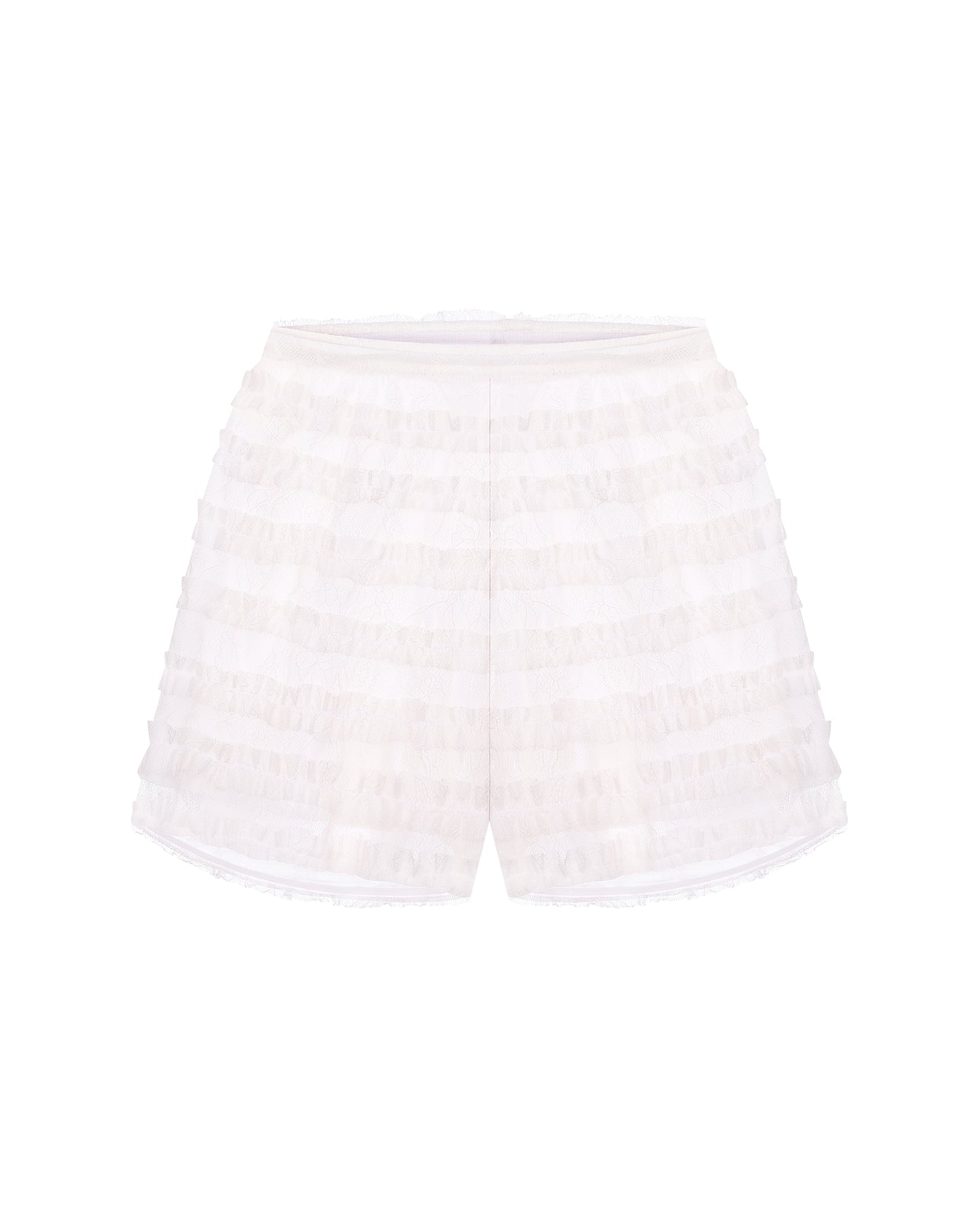 Lace shorts in milk