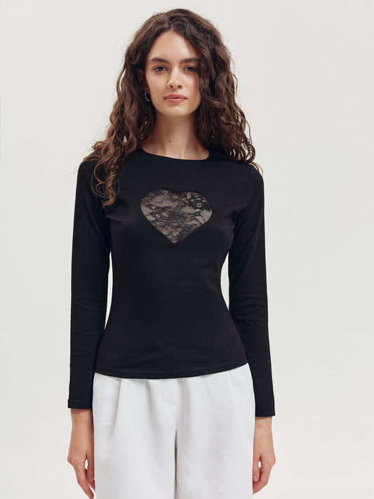 Black longsleeve with heart