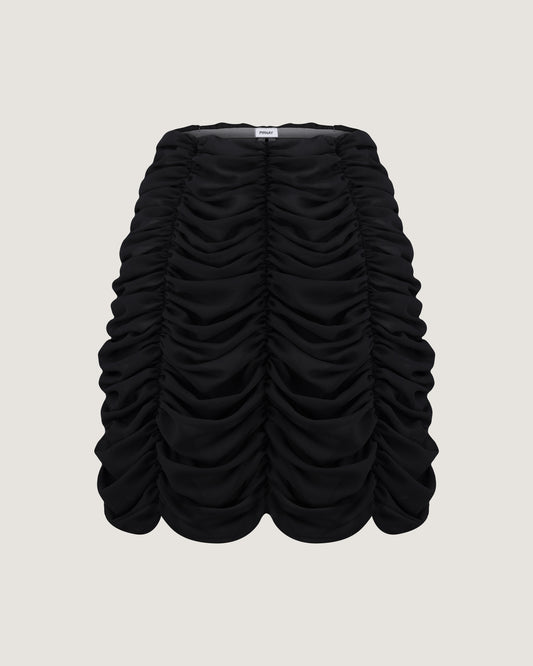 Draped skirt in black