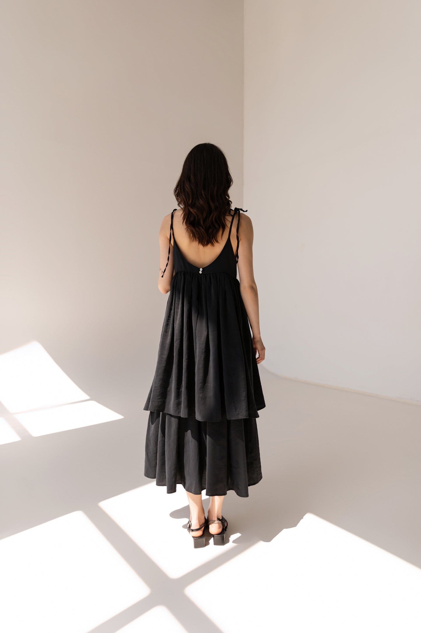 Two-layer black dress