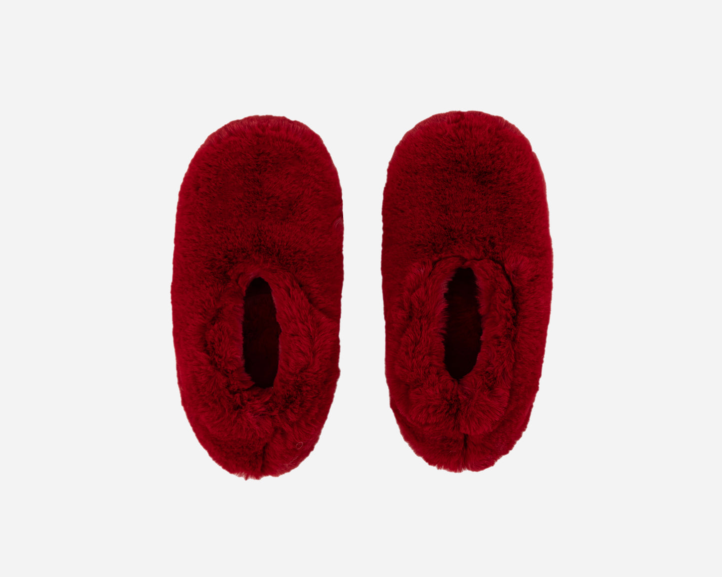 Fluffy red home slippers