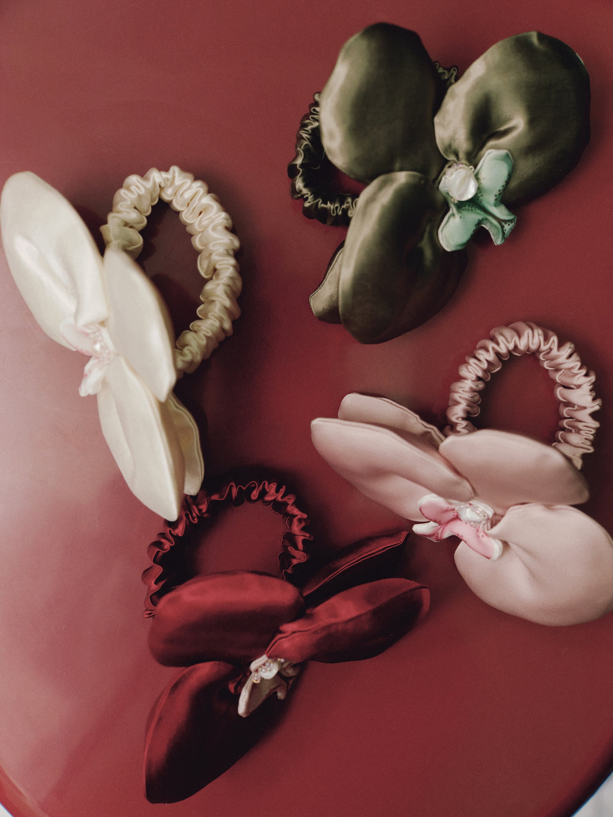 Hair elastic olive orchid