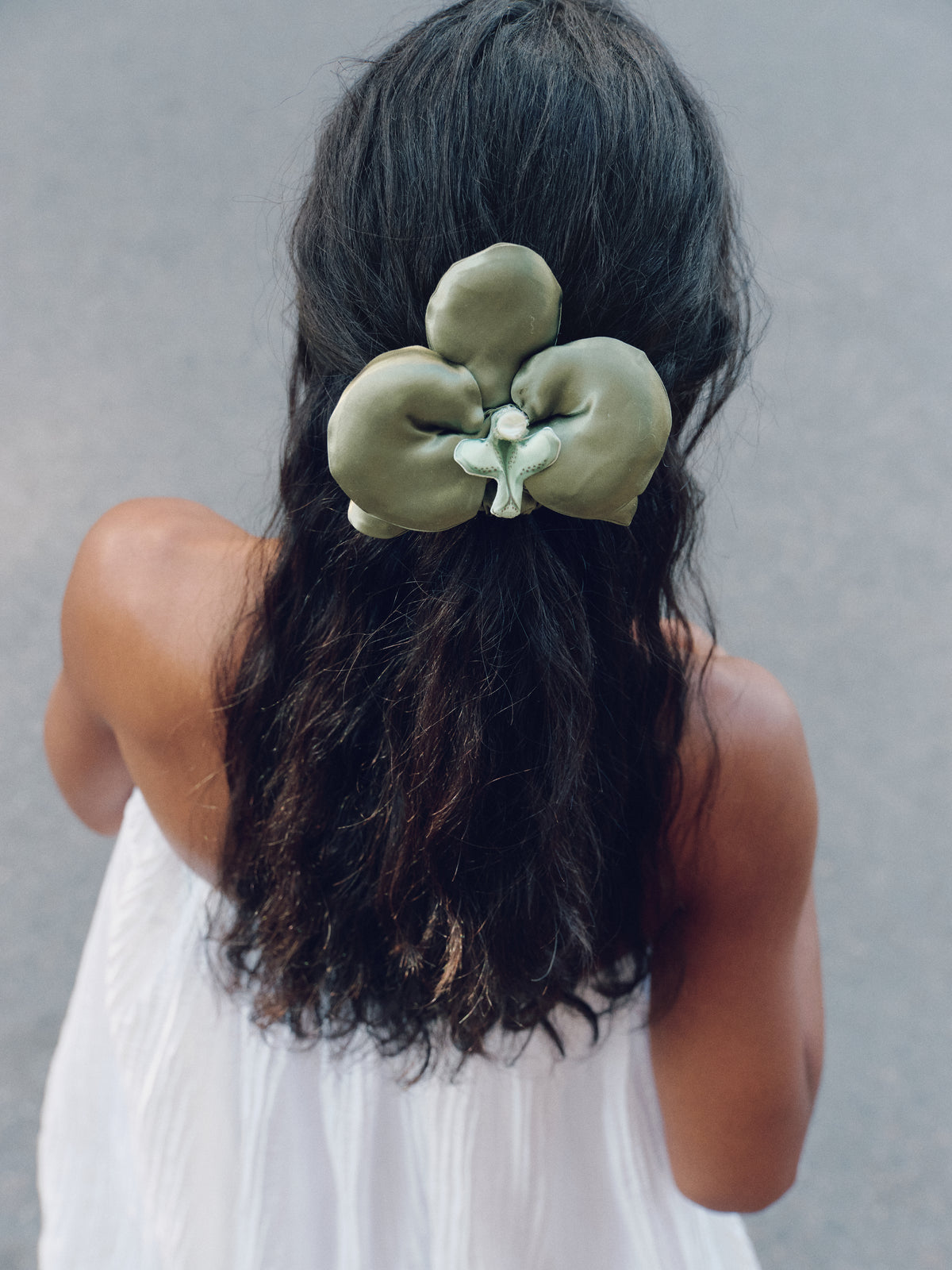 Hair elastic olive orchid